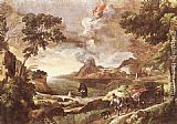 Mystery Canvas Paintings - Landscape with St Augustine and the Mystery